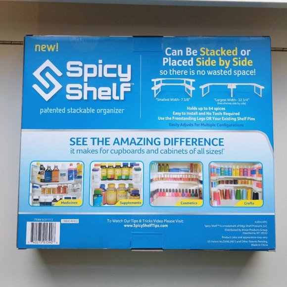 Spicy Shelf Patented Stackable Organizer - Pantry, Bathroom, Crafts - Picture 10 of 11